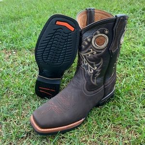 WOMEN'S RODEO COWGIRL BOOTS GENUINE LEATHER BROWN